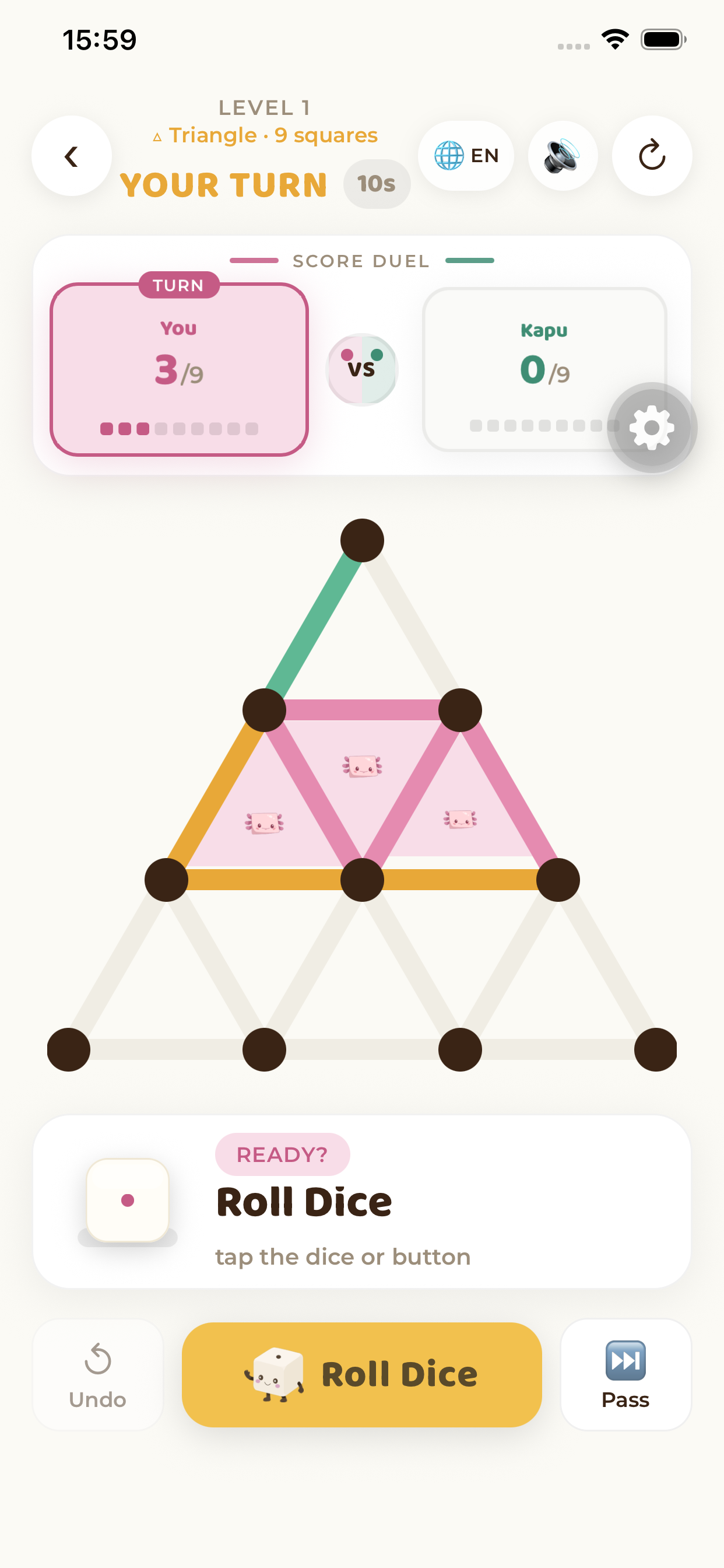 Triangle board level gameplay